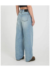 Volcom Stoned BF Hirise Jeans dustybluewash – Rückenansicht