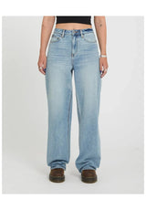 Volcom Stoned BF Hirise Jeans dustybluewash – Vorderansicht