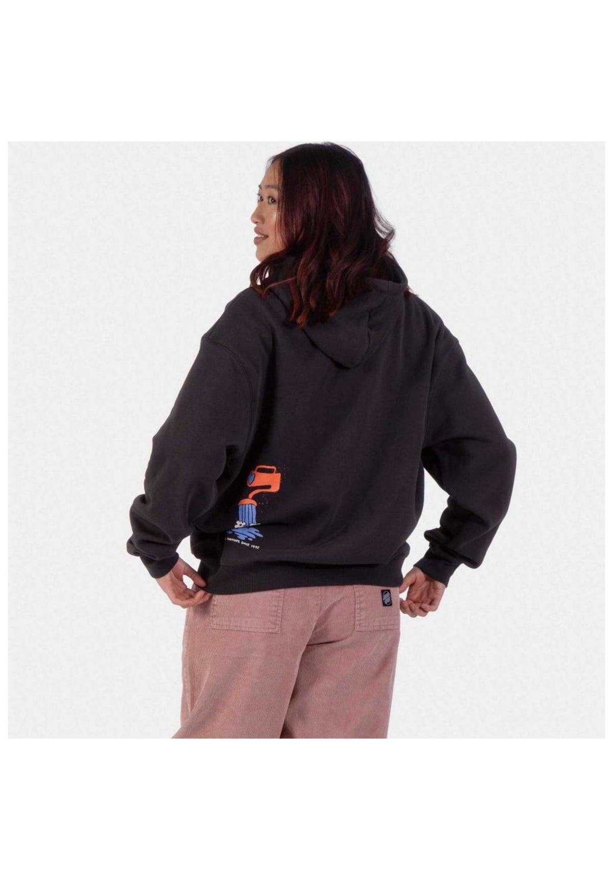 Santa-Cruz Grow Zip-Hoodie blackwash – Rückenansicht