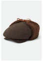 Barrel Earflap Snap Cap brown-brown-tweed Vorderansicht