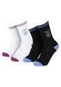 Flower Stripe Socks 2-Pack black-white Vorderansicht