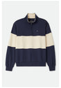 Danville Quarter Zip Fleece navy-whitecap Vorderansicht