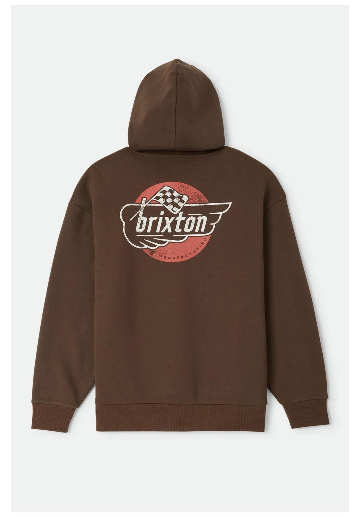 Brixton Heyward Hood Hoodie walnut-brown – Rückenansicht