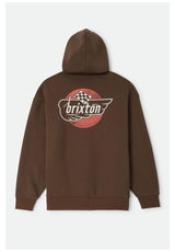 Brixton Heyward Hood Hoodie walnut-brown – Rückenansicht