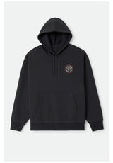 Brixton Crest II Hood Hoodie black – Vorderansicht