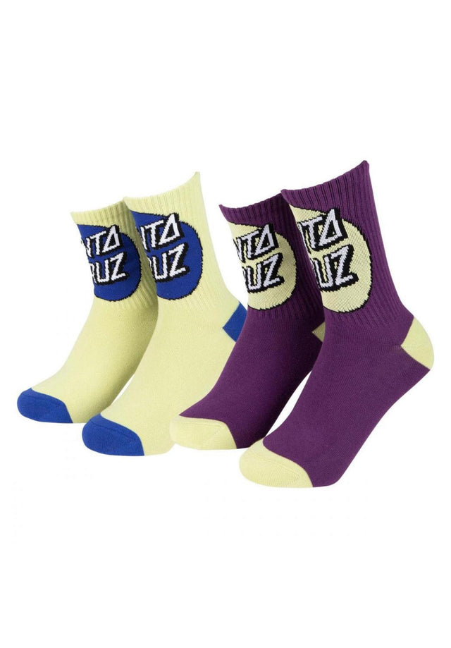 Youth Oversize Other Dot 2 Pack greenglow-freshpurple Vorderansicht