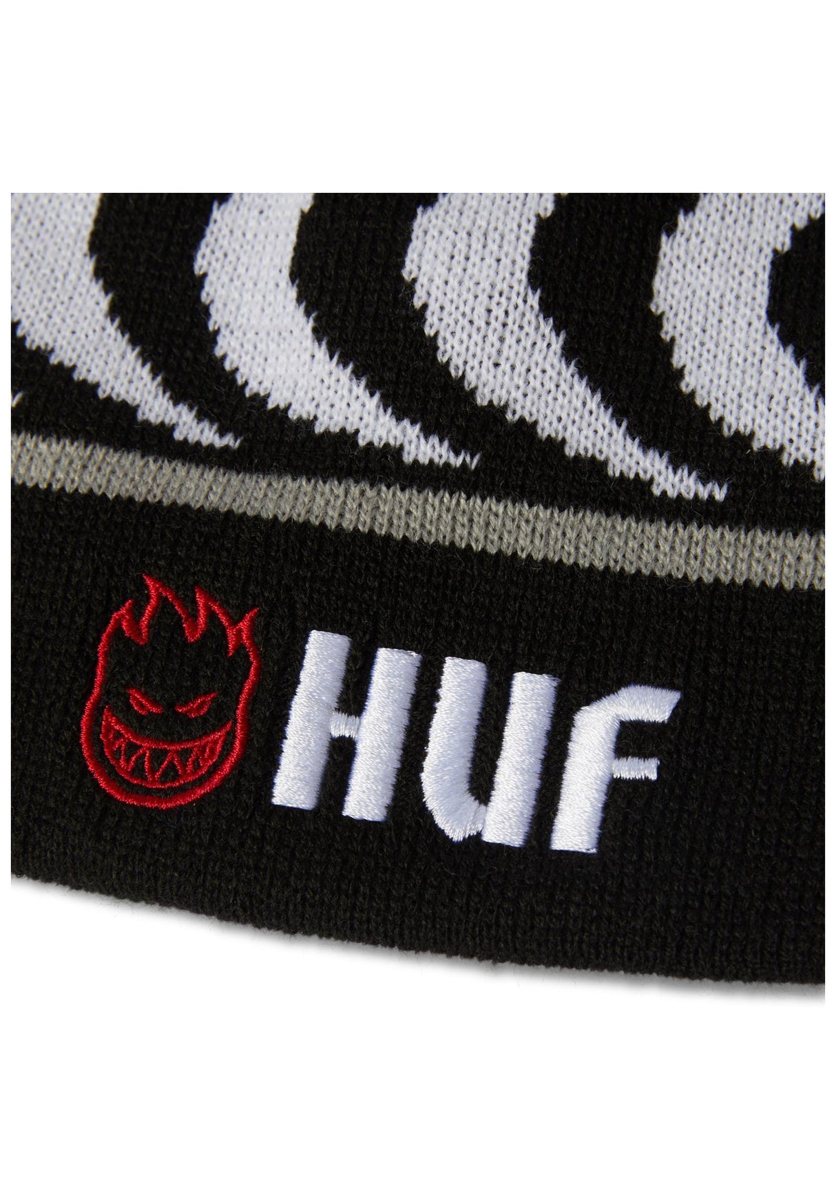 x Spitfire Skull Beanie black Closeup1