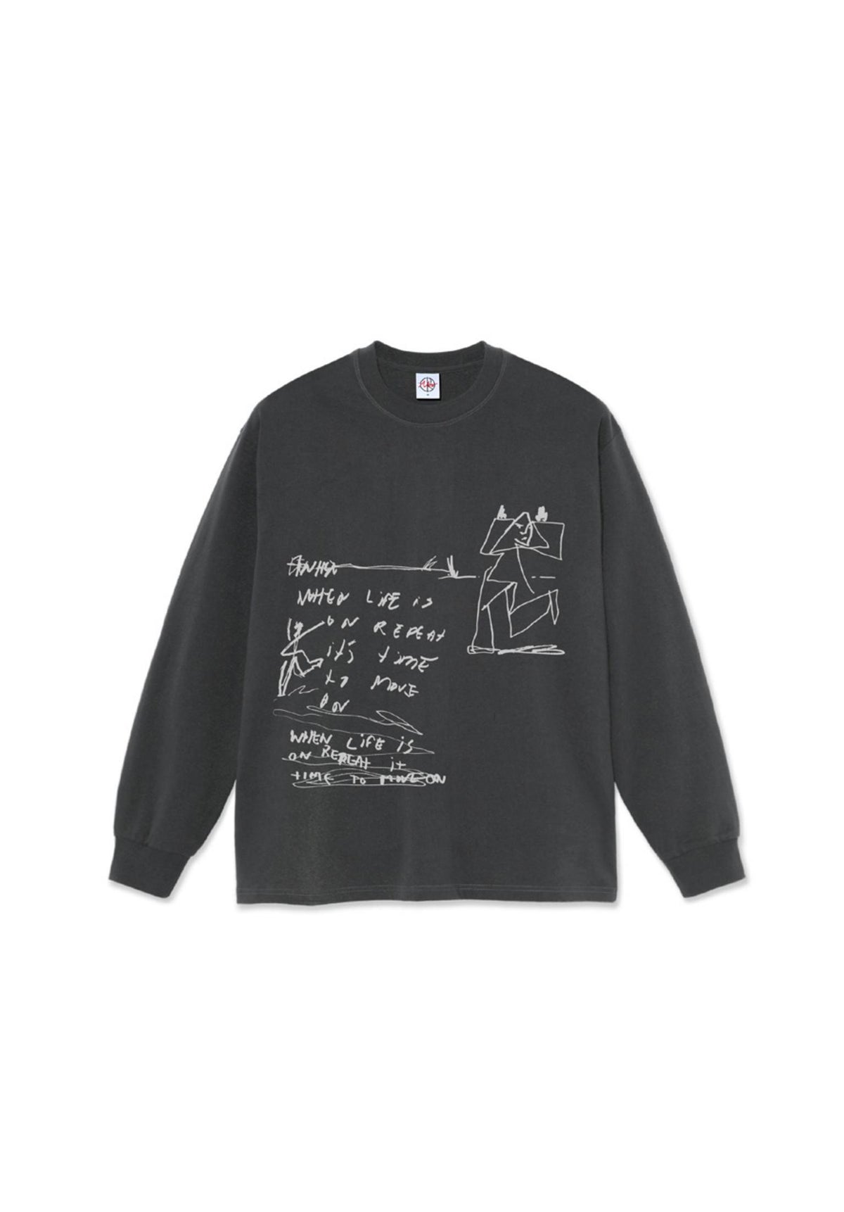 Polar Skate Co On Repeat LS Longsleeve silver-black – Rückenansicht