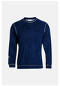 Coverstitch Crewneck indigo Vorderansicht
