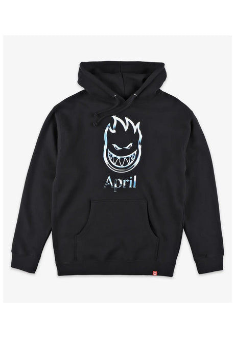Spitfire x April Chrome Bighead Hoodie black – Vorderansicht