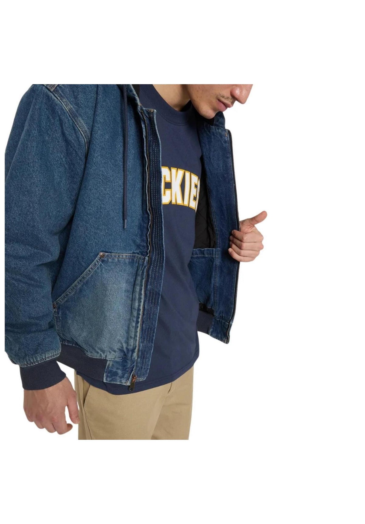 Dickies Hilham Lined Winterjacke midblue-fadewash – Detailansicht 1