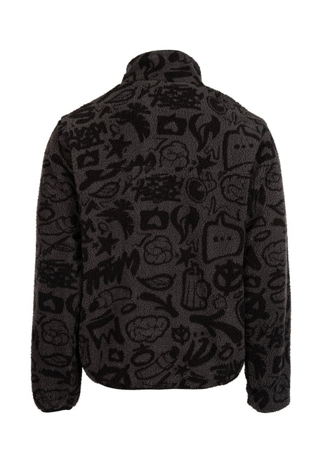 iriedaily x edding Fleece Übergangsjacke black – Rückenansicht