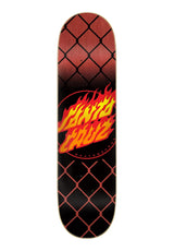 Santa-Cruz Flame Dot Chain Deck black-red – Vorderansicht