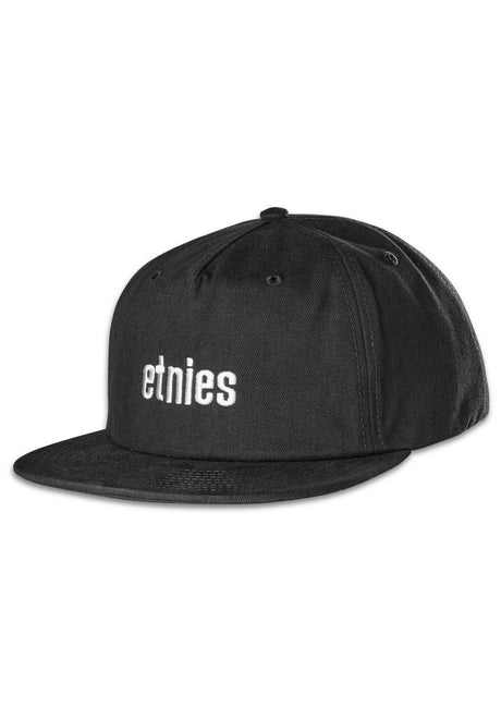 etnies Icon Embroidery Snapback Cap black – Vorderansicht