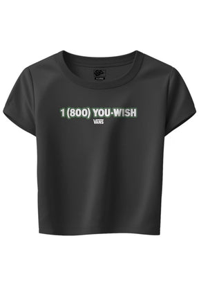 You Wish Baby Tee black Vorderansicht