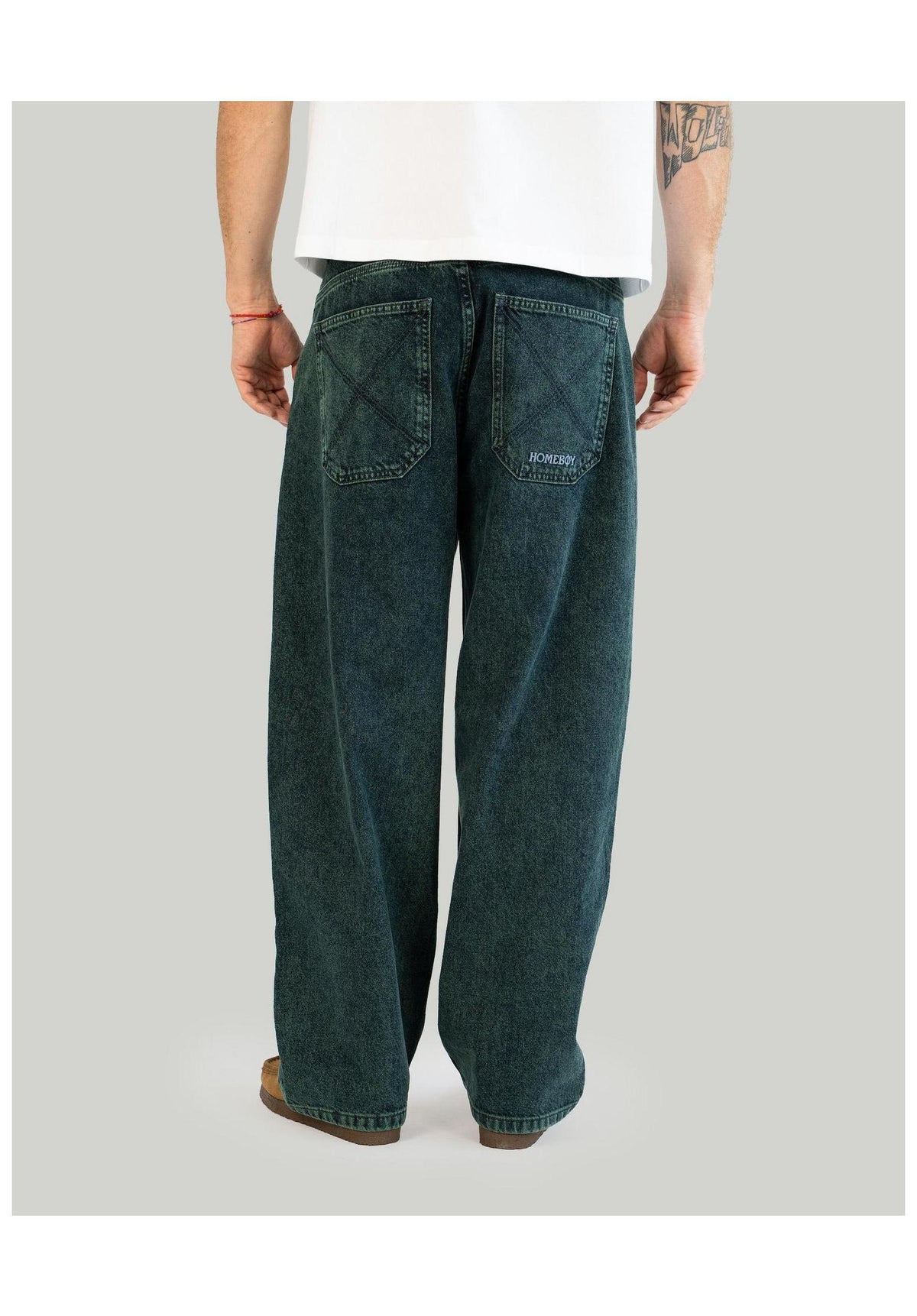 Homeboy x-tra MONSTER Dye Denim Jeans beast-green – Rückenansicht