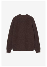 Carhartt WIP Anglistic Sweater Strickpullover speckled-tobacco – Rückenansicht