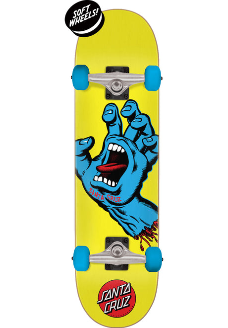 Santa-Cruz Screaming Hand Mini Komplettboard yellow – Vorderansicht