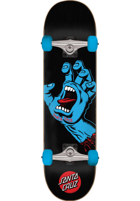 Santa-Cruz Screaming Hand Full Komplettboard black-blue – Vorderansicht