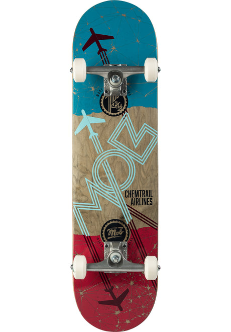 MOB-Skateboards Airlines Komplettboard natural-lightblue – Vorderansicht