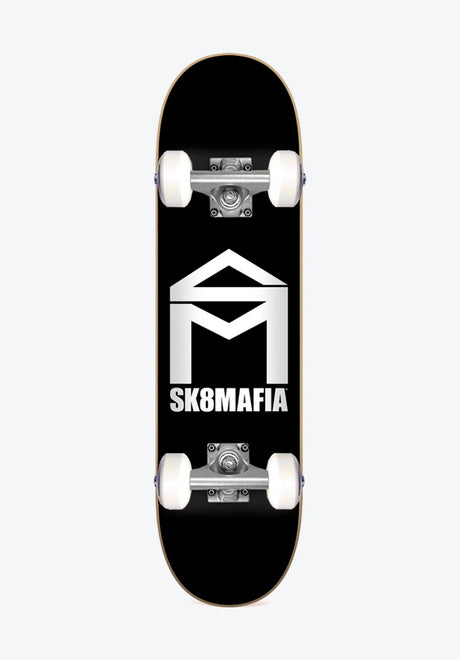 Sk8Mafia House Logo Micro Komplettboard black – Vorderansicht