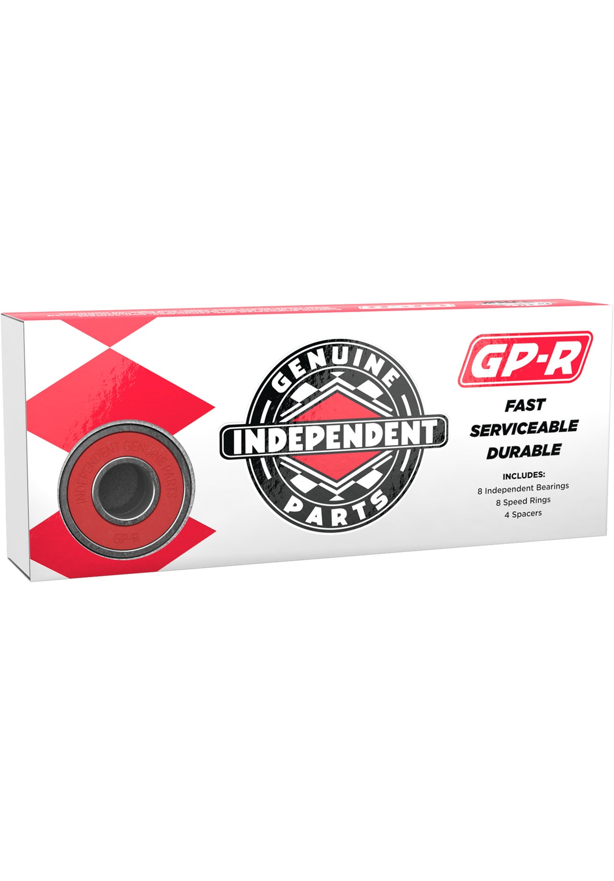Independent GP-R Red Pack Of 6 Kugellager red – Rückenansicht
