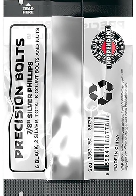 Independent 1" Kreuz Montagesatz black-silver – Rückenansicht