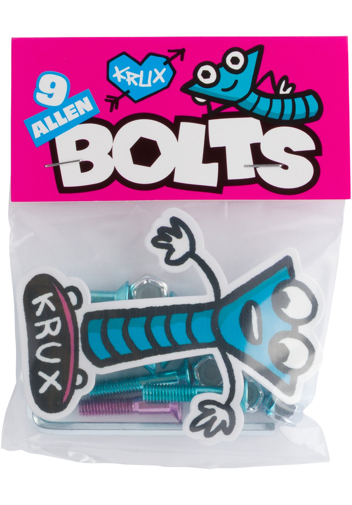 Krux Krome Allen 1" 6er Montagesatz blue-pink – Rückenansicht