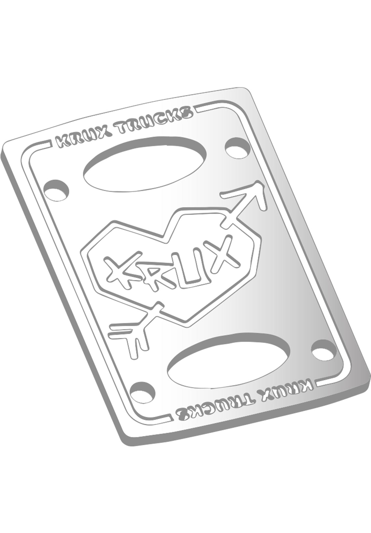 Krux 1/4 Pack Of 6 Riser-/Shockpad silver – Rückenansicht