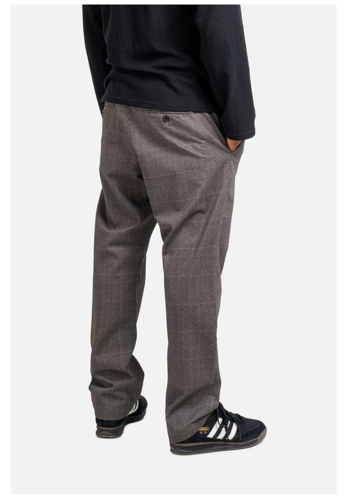 Reell Reflex Loose Chino Chino- / Stoffhose greyhound-check – Rückenansicht