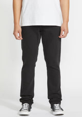 Volcom 2x4 Denim Skinny Jeans blackout – Vorderansicht