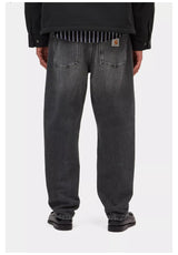 Carhartt WIP Newel Pant (Maitland / cropped) Jeans blackmarbleusedwash – Rückenansicht