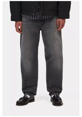 Carhartt WIP Newel Pant (Maitland / cropped) Jeans blackmarbleusedwash – Vorderansicht