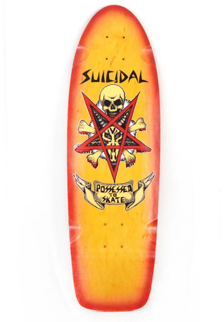 Dogtown Suicidal Possessed To Skate 70's Classic Deck yellow stain-red fade – Vorderansicht