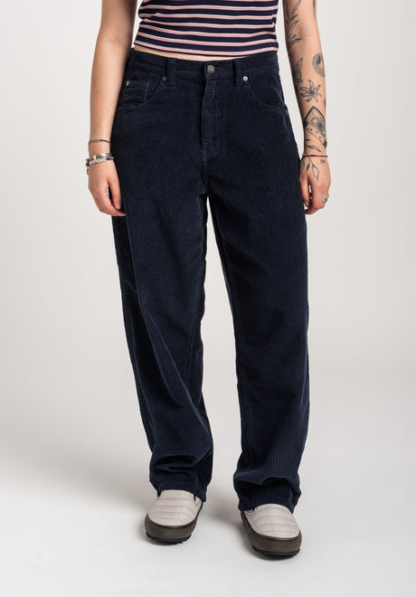 TITUS Alby-Baggy Cord Jeans navy – Rückenansicht