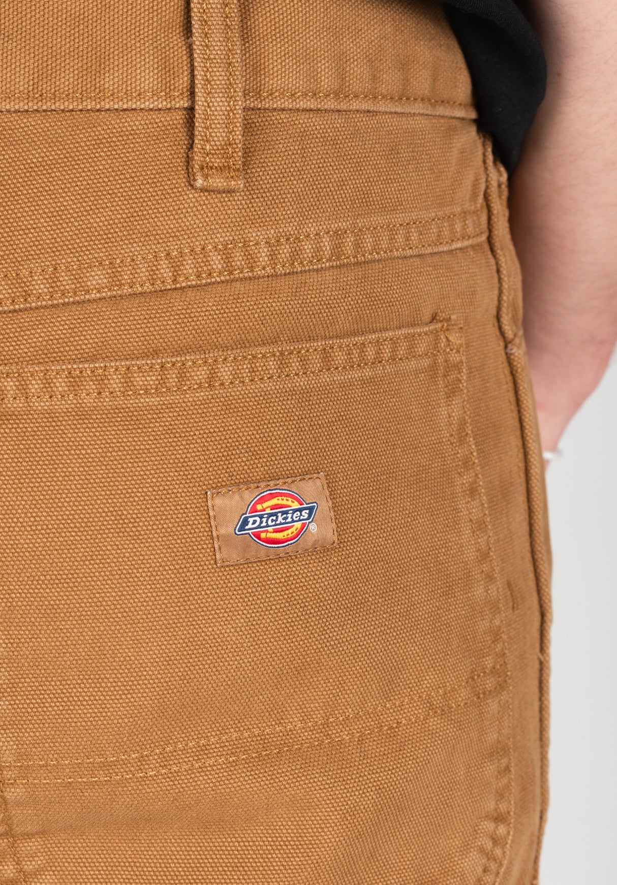 Dickies Duck Canvas Short stonewashed-darkbrown Closeup2
