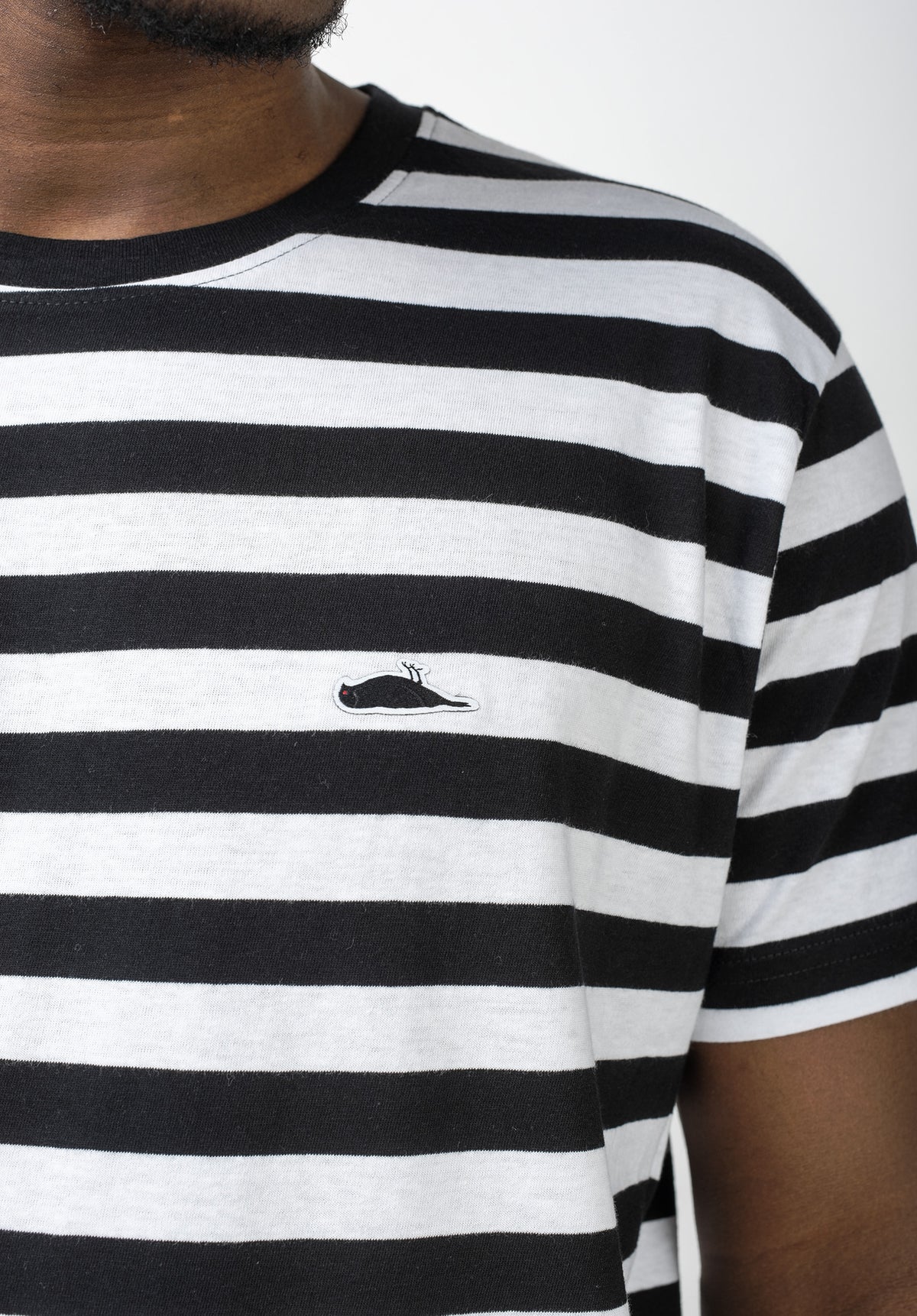 Atticus Frame Stripe T-Shirt black-white – Ansicht 2