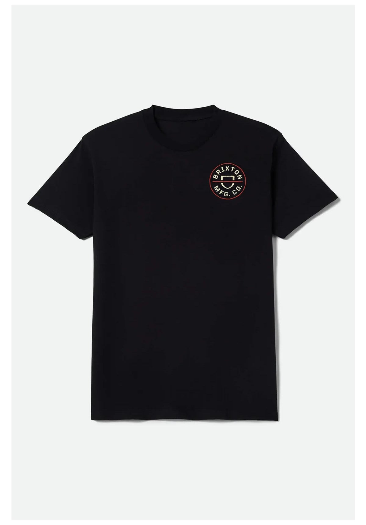 Brixton Crest II T-Shirt black-ivory-brickred – Rückenansicht