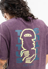 TITUS Milva T-Shirt plumfaded – Vorderansicht