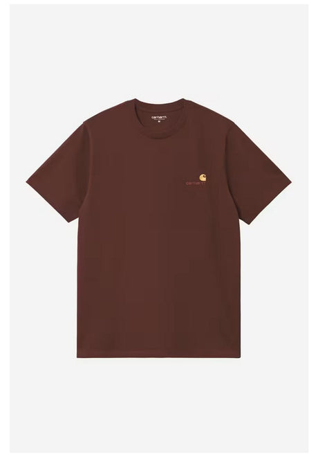 Carhartt WIP American Script T-Shirt amarone – Vorderansicht