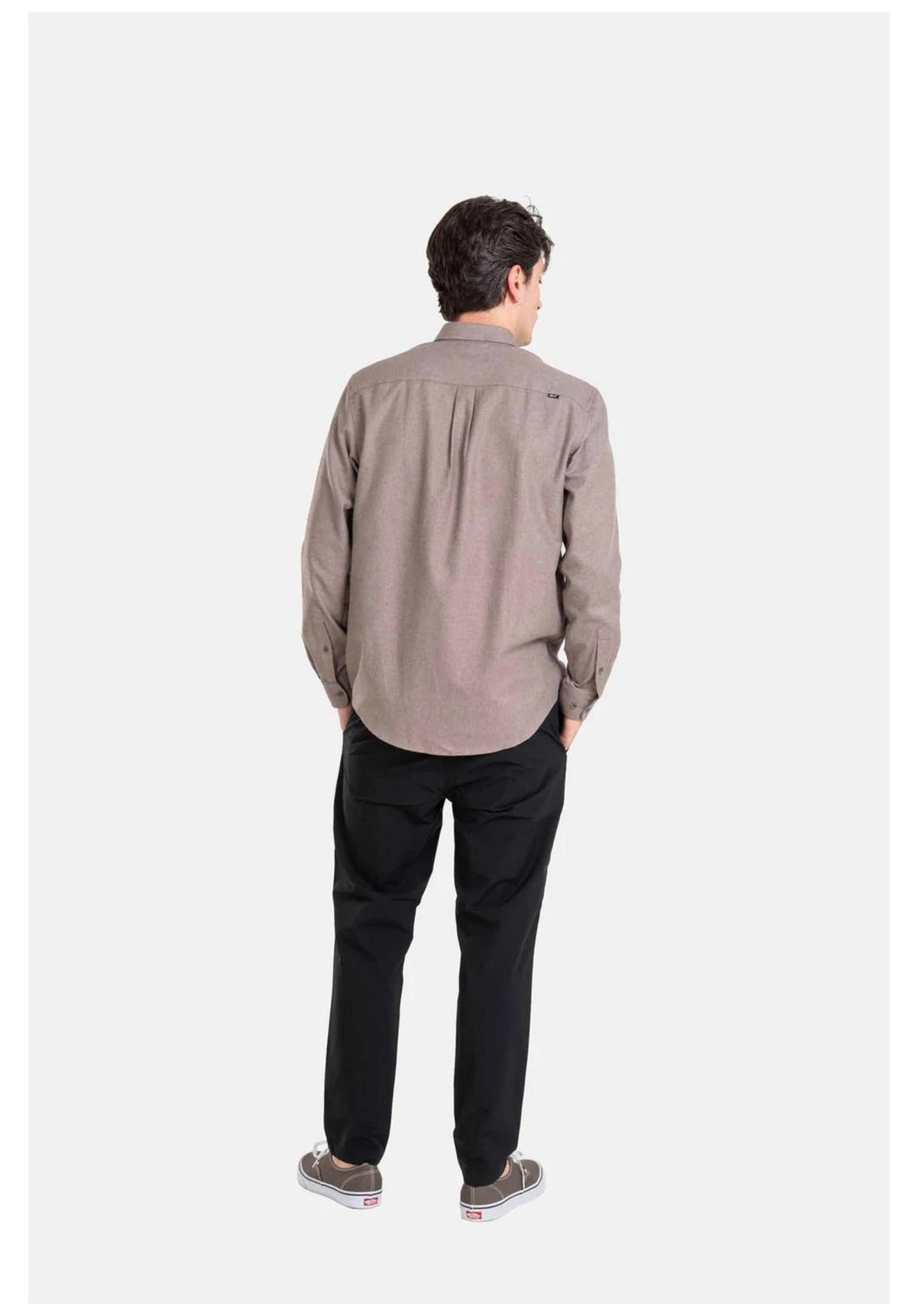 Reell Nordic Hemd-Langarm lightbrown – Rückenansicht