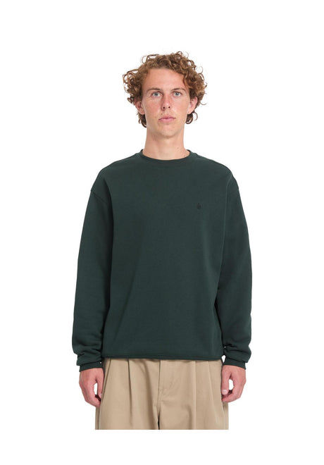 Volcom Single Stone Crew Sweatshirt scarab – Vorderansicht