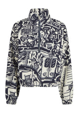iriedaily Arkta Teddy Troyer Sweatshirt navy-white – Detailansicht 1