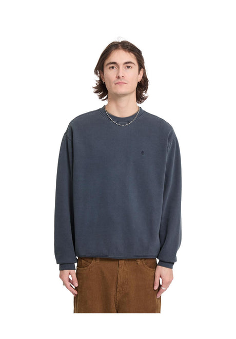 Volcom Single Stone PW Crew Sweatshirt stormblue – Vorderansicht