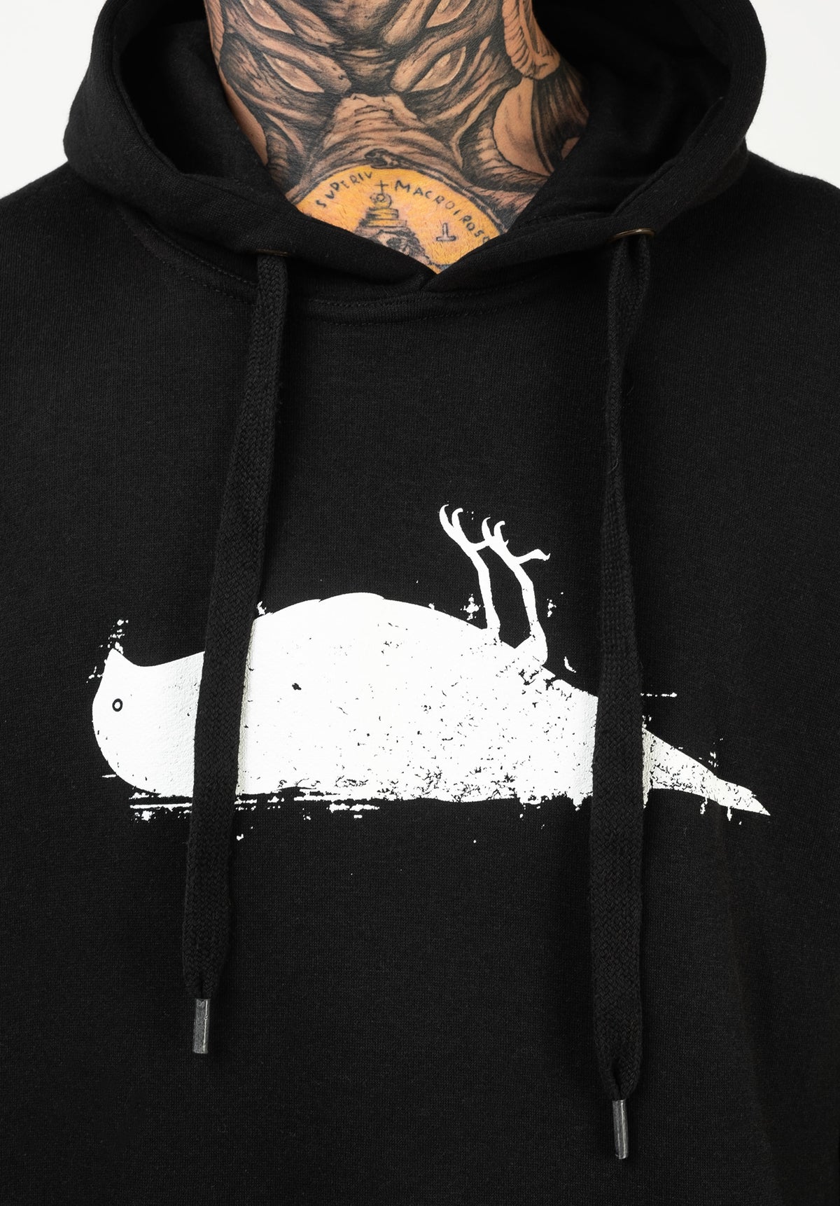 Atticus Bird Hoodie black-white – Ansicht 3