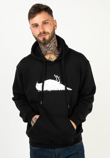 Atticus Bird Hoodie black-white – Ansicht 1