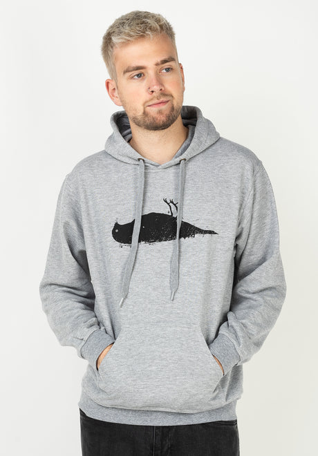 Atticus Bird Hoodie heathergrey – Ansicht 1
