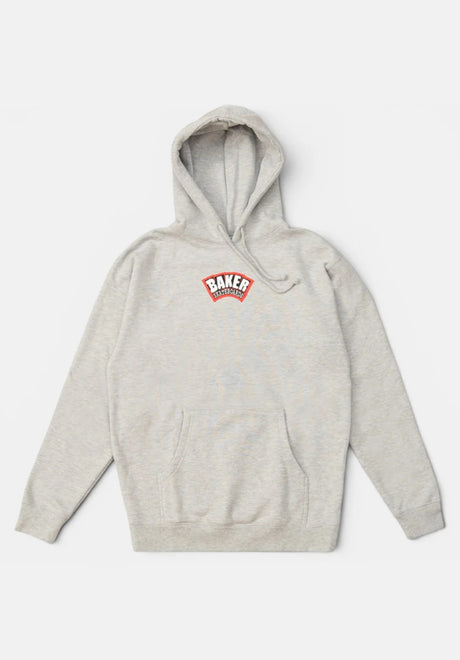 Baker Arch Logo Hoodie heather – Vorderansicht