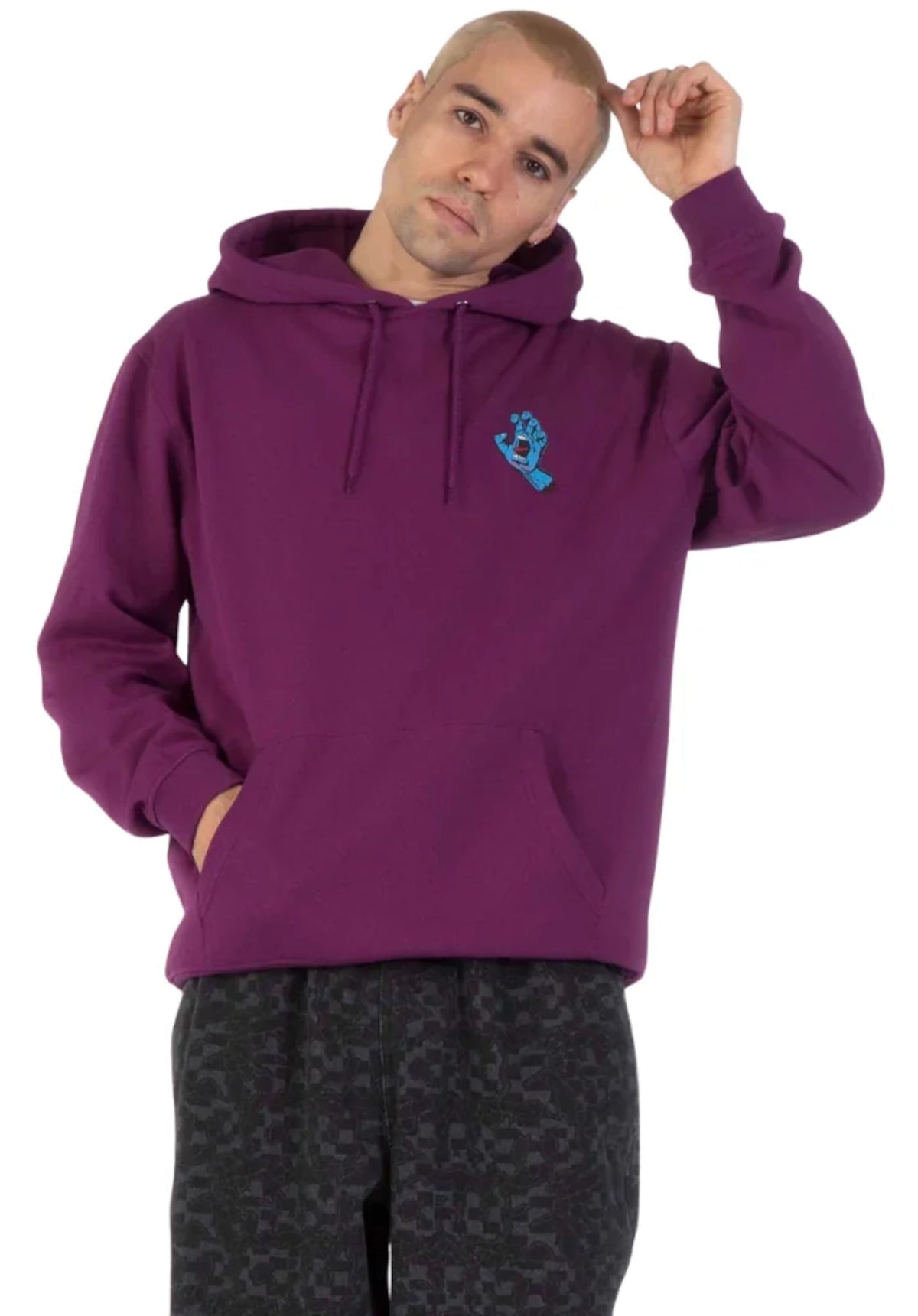 Santa-Cruz Screaming Hand Chest Hoodie freshpurple – Rückenansicht
