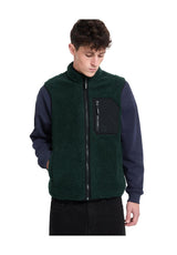 Volcom Muzzer Fuzzar Vest Weste scarab – Vorderansicht